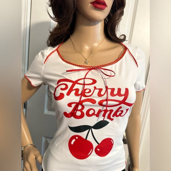 🌟HOST PICK🌟NIP-Cherry 🍒 Bomb Short Sleeve Tee - Picture 8 of 10